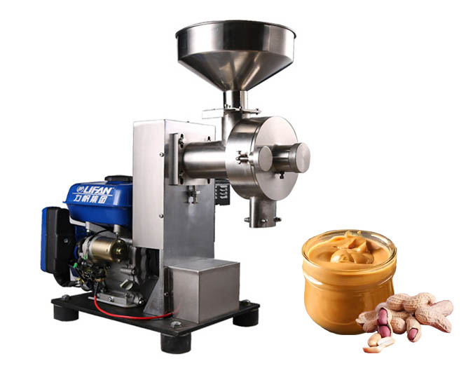 Gasoline engine peanut butter grinder machine